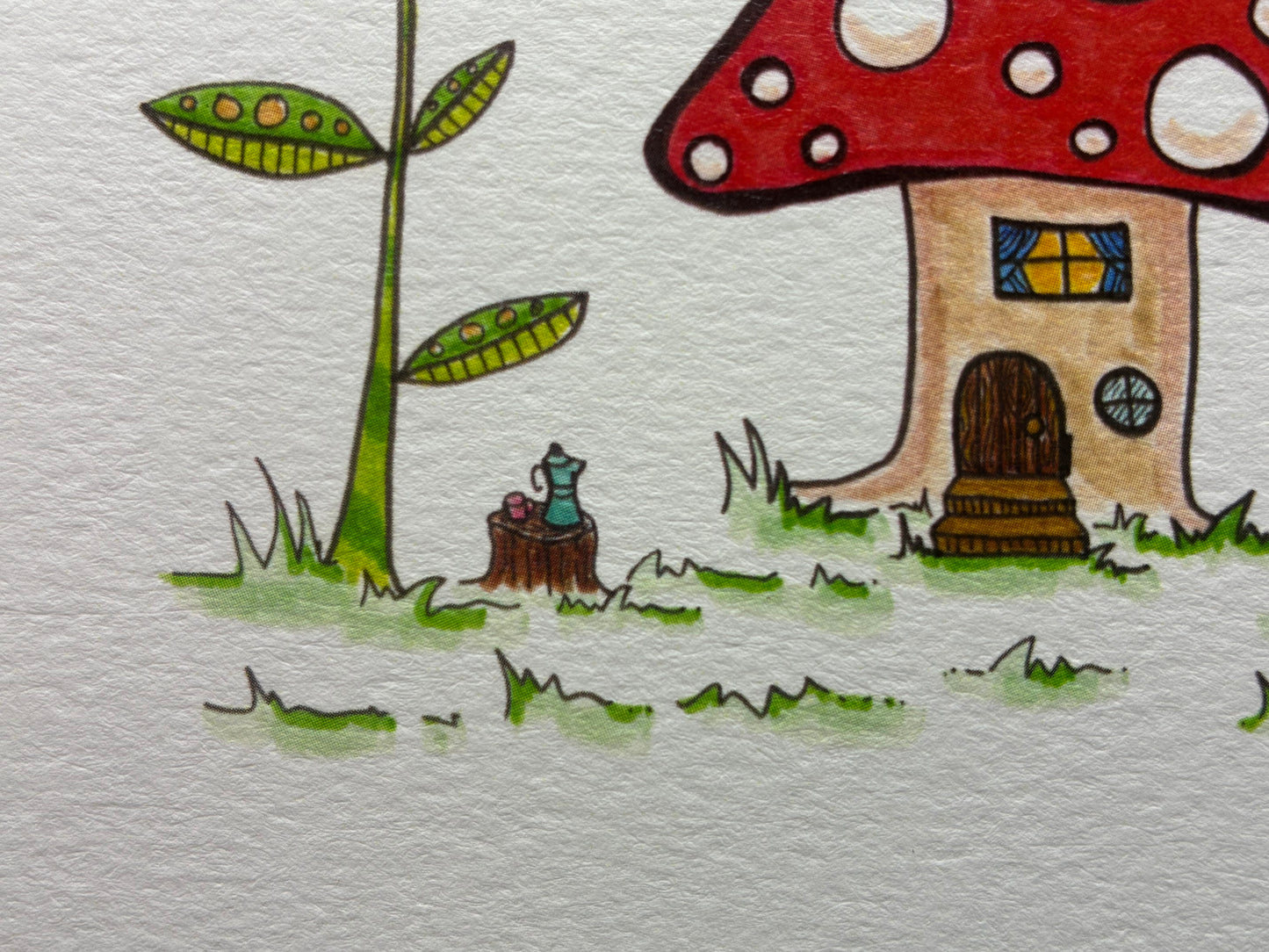 notecard - mushroom house