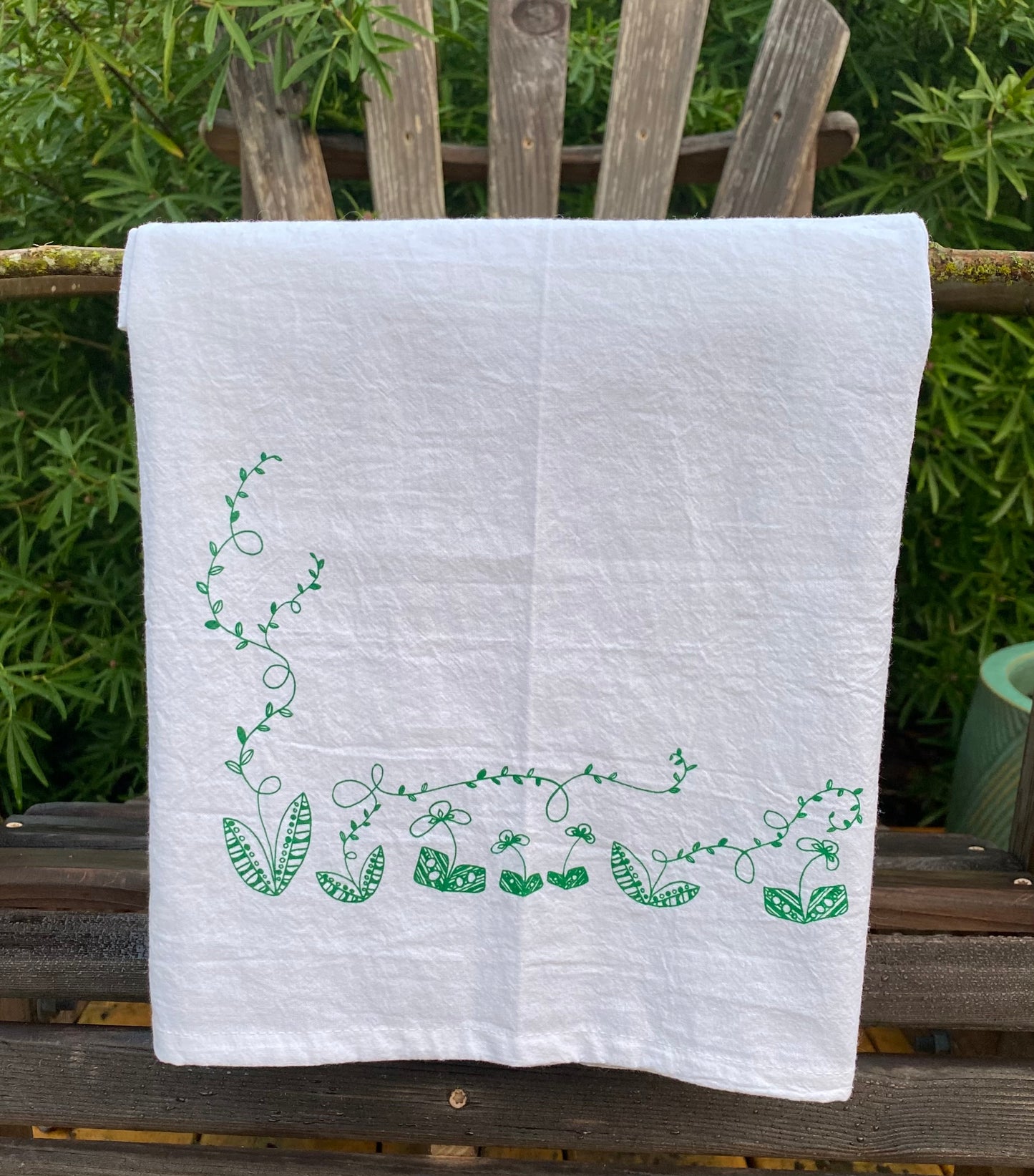 tea towel - Green Flora