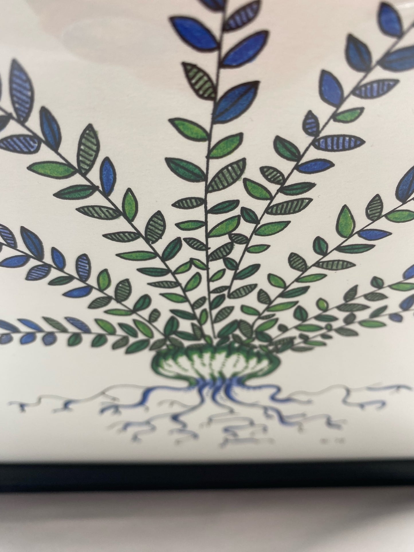 art print - Blue & Green Fern