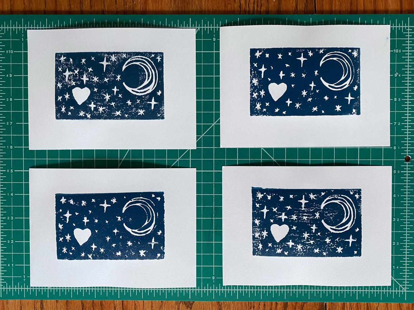 original block print - night sky