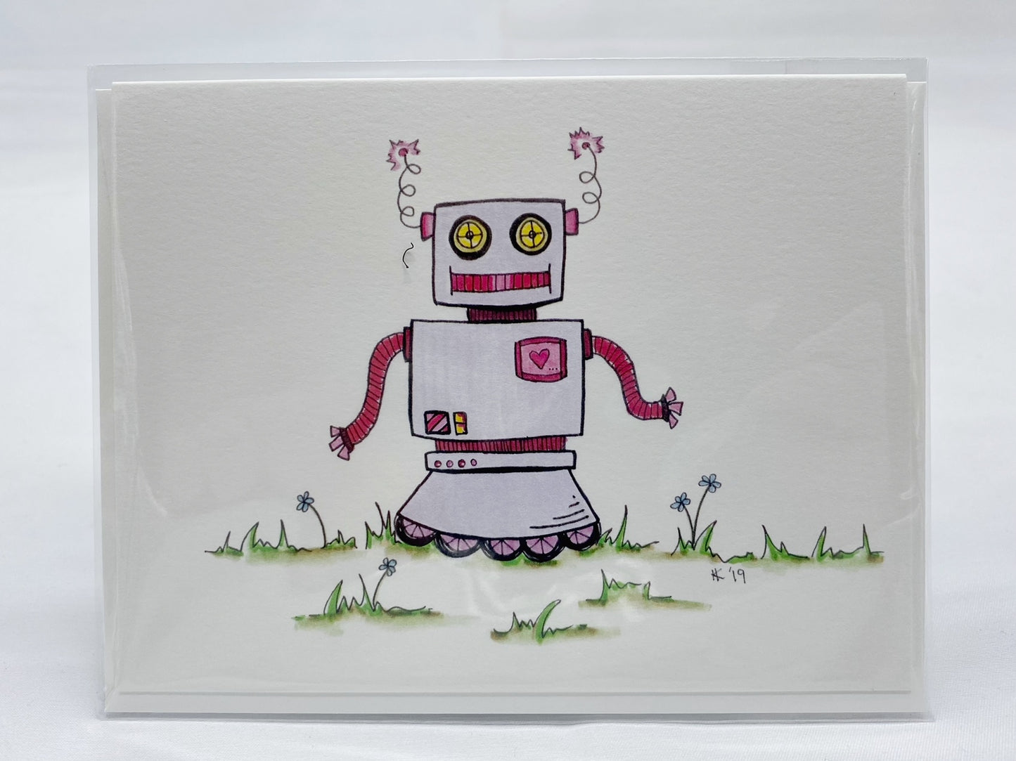 notecard - Heart Robot
