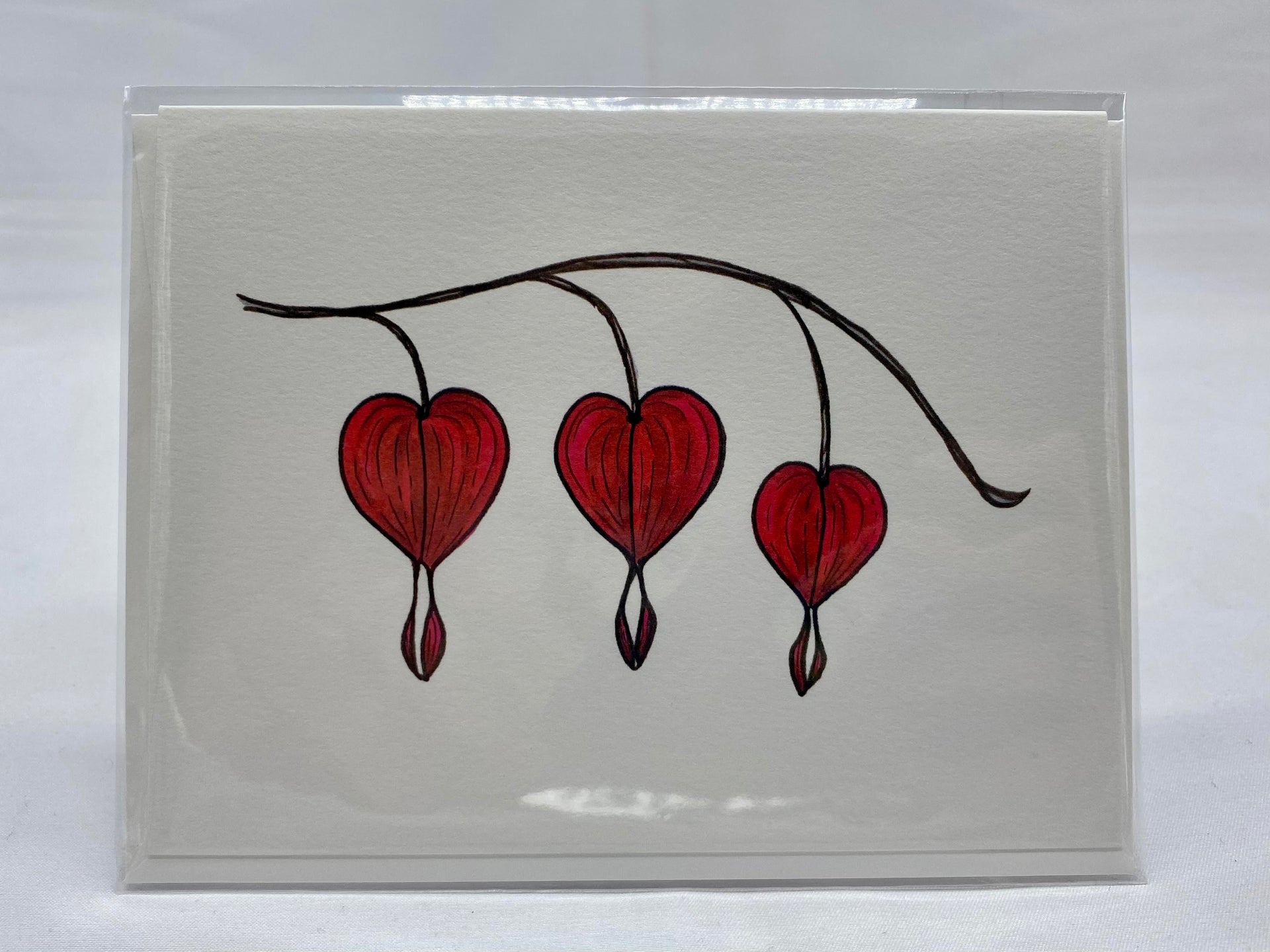 notecard - Bleeding Heart – Love \u0026 Flora Creations, image size:1920x1440
